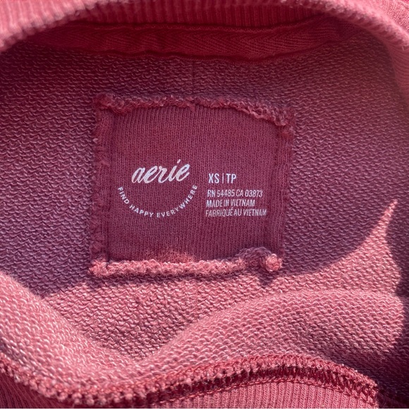 Aerie maroon oversized sweatshirt size:XS - Picture 5 of 5